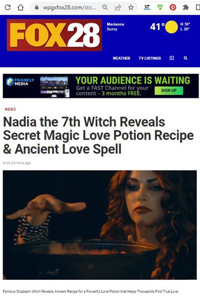AMORATTI Soulmate Love Spell by Nadia The 7th Witch | fox28 resized